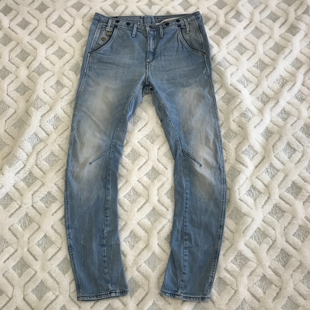 G-Star Arc Navy 3D Tapered Braces Women's Jeans